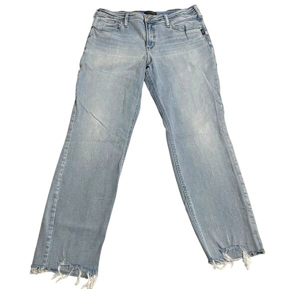 Silver Jeans Womens Jeans Size 33 Most Wanted Stright Mid Rise Light Wash Denim - Picture 1 of 12